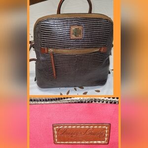 Dooney & Bourke Black and Brown Textured Backpack